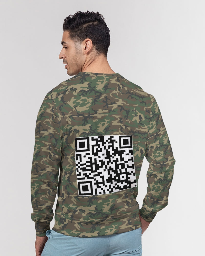ANGRY CAMOFLAGE Men's Classic French Terry Crewneck Pullover