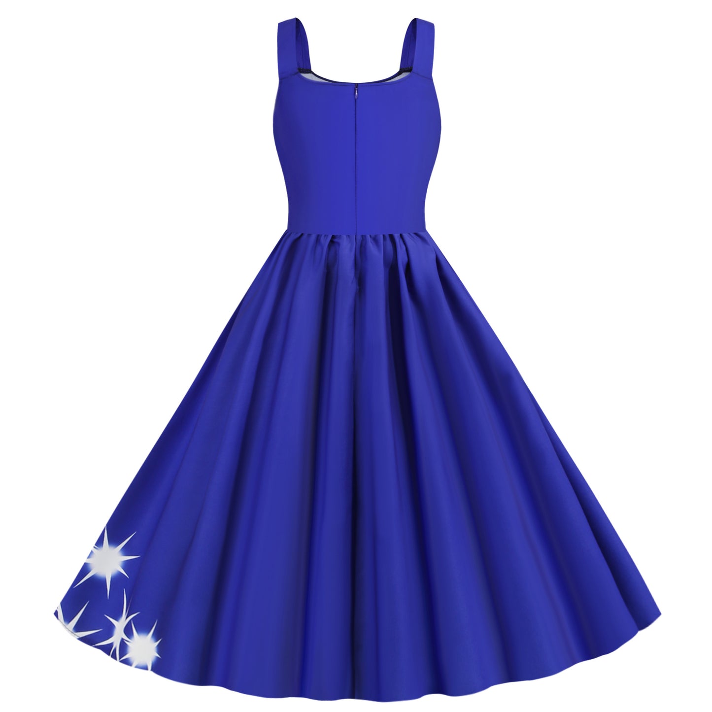 Vest Print Hepburn Vintage Swing Skirt Christmas Dress