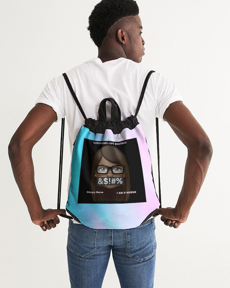 Angry Pastel Canvas Drawstring Bag