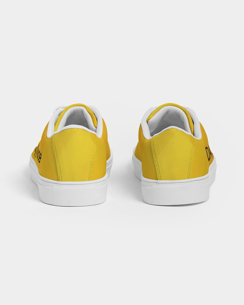vector-yellow Women's Faux-Leather Sneaker