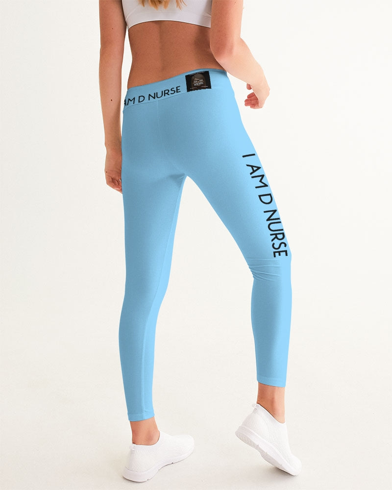 Angry pastel blue Women's Yoga Pants