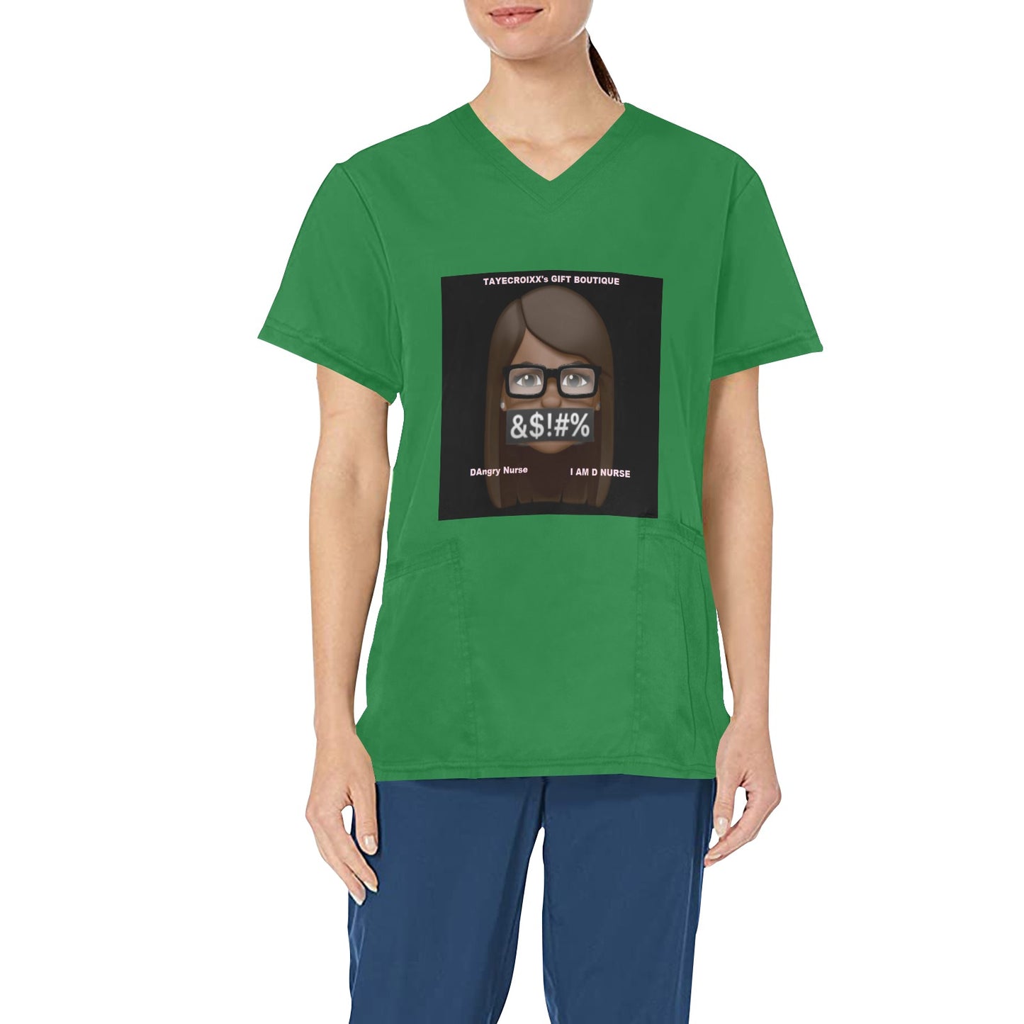 DAngry Nurse Scrub Top