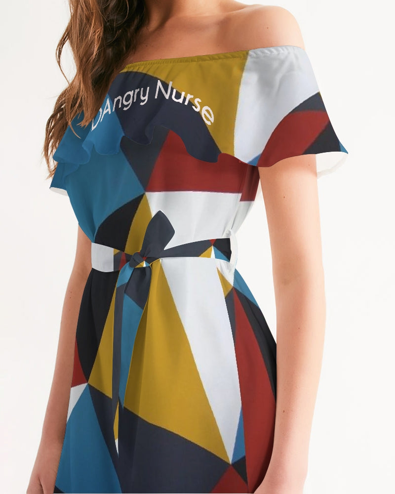 Angry Triangles Women's Off-Shoulder Dress