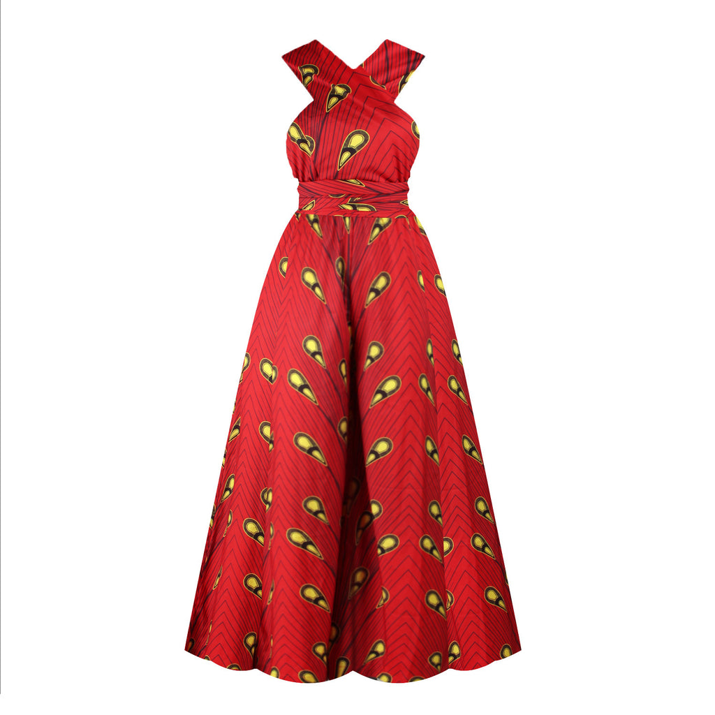 African womens size wide-leg jumpsui