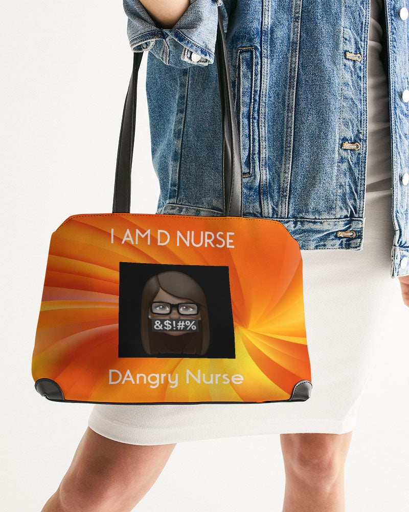 angry orange Shoulder Bag