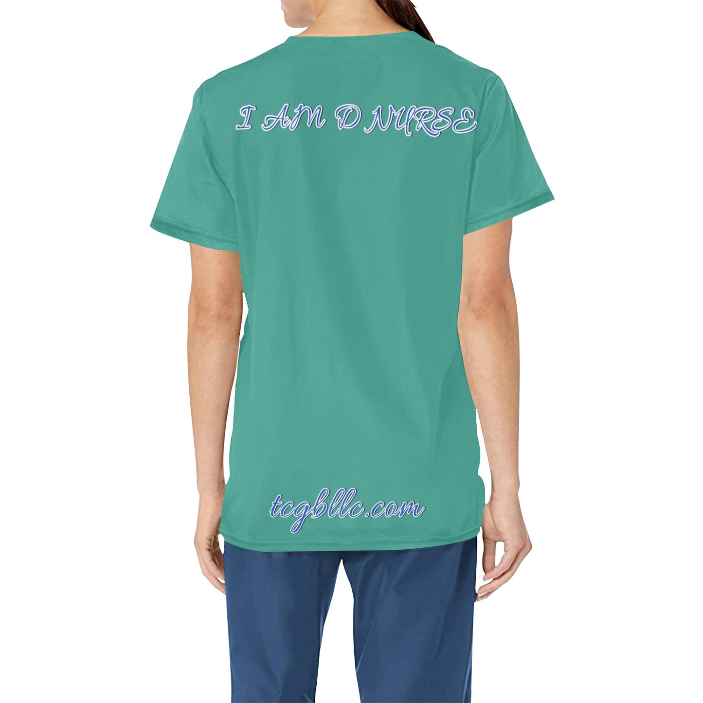 I A M D NURSE Scrub Top