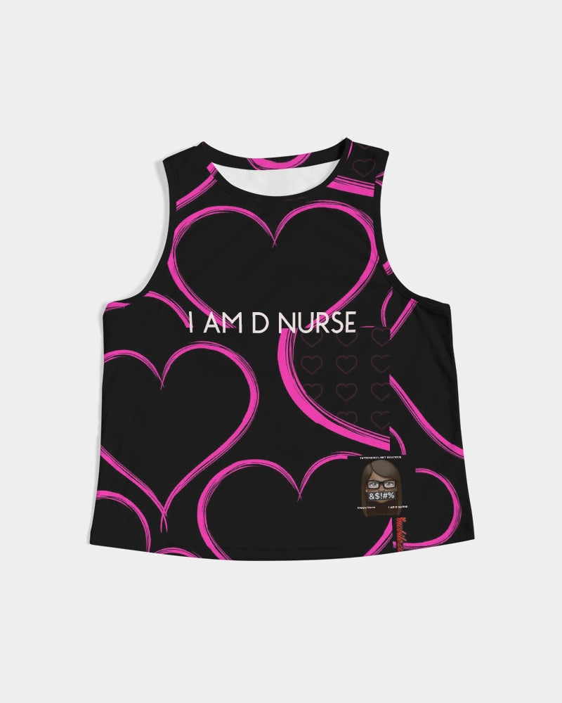 Angry hearts Women's Cropped Tank