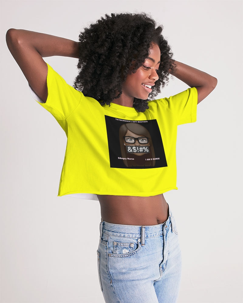 Angry Yellow Women's Lounge Cropped Tee