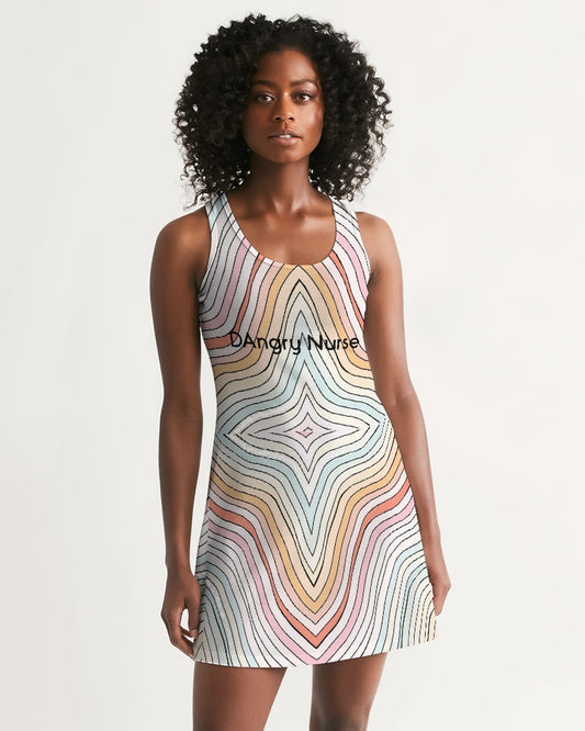 Angry waves Women's Racerback Dress