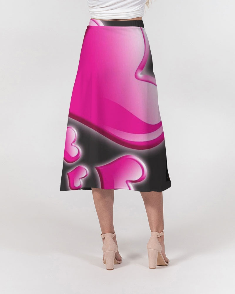 angry heartz Women's A-Line Midi Skirt