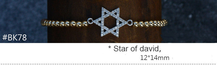 Heart Shaped Crystal Smiling Face Wrapped Gold Bracelet