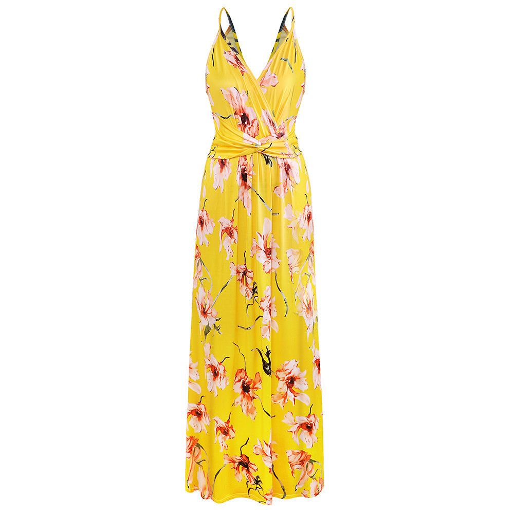 Printed halter dress