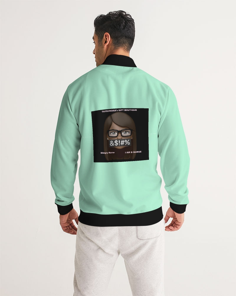 Angry pastel green Men's Track Jacket