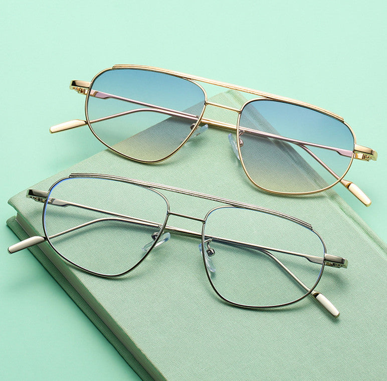 Fashion Of Metal Double Beam Sunglasses