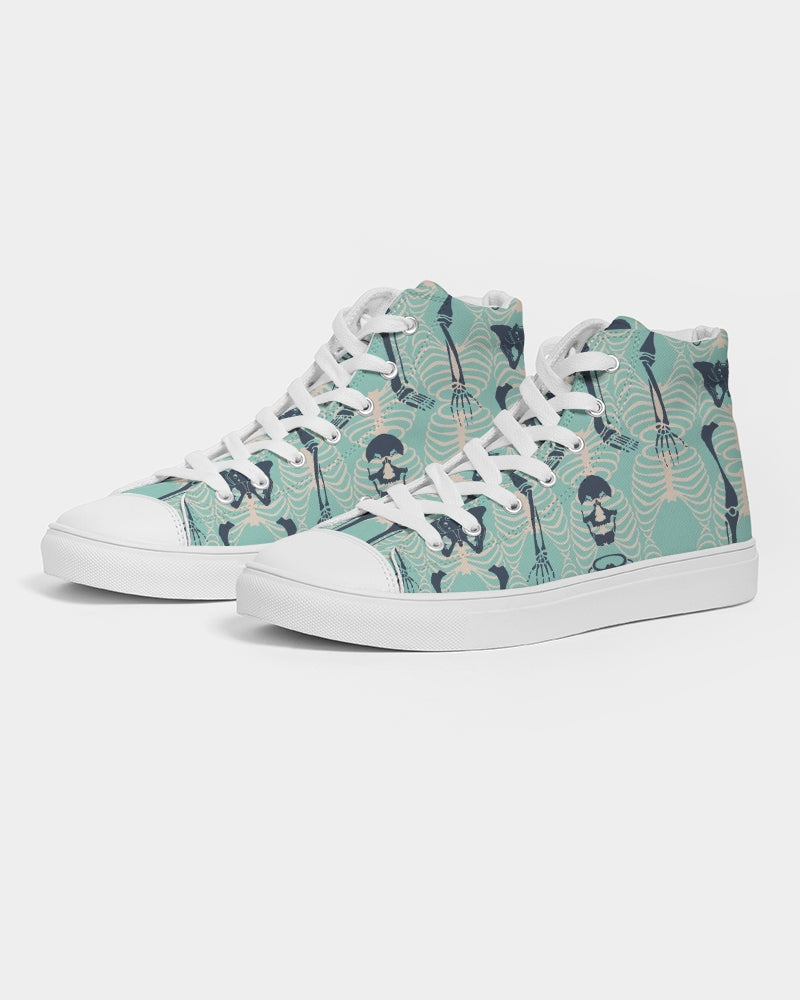 ANGRY SKELeton Men's Hightop Canvas Shoe