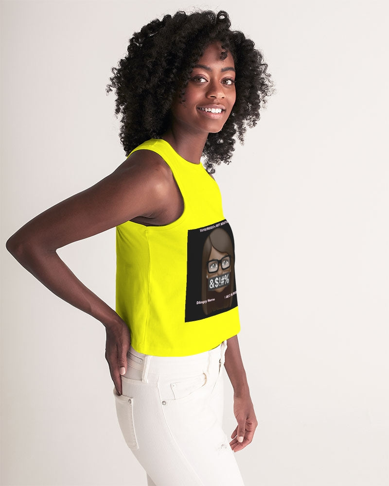 Angry Yellow Women's Cropped Tank