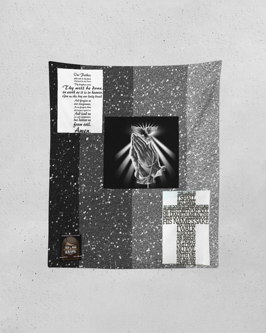 black prayer Tapestry 51"x60"