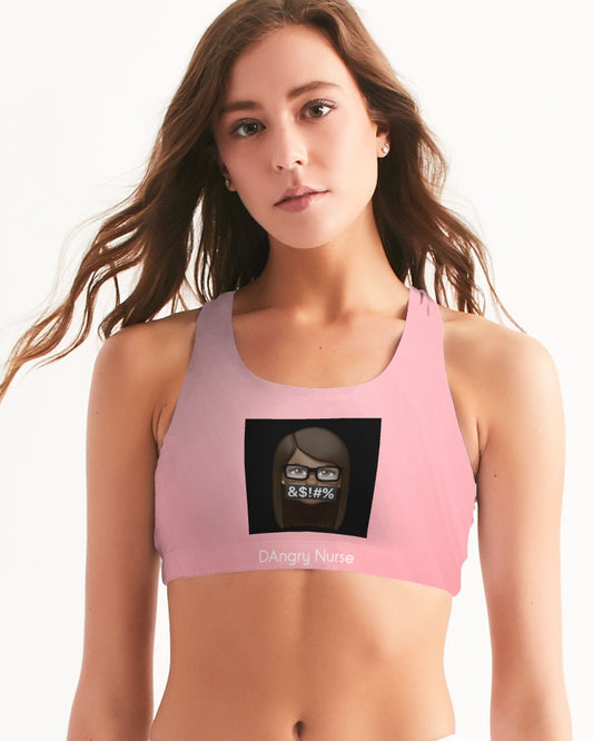 Angry Pink Women's Seamless Sports Bra
