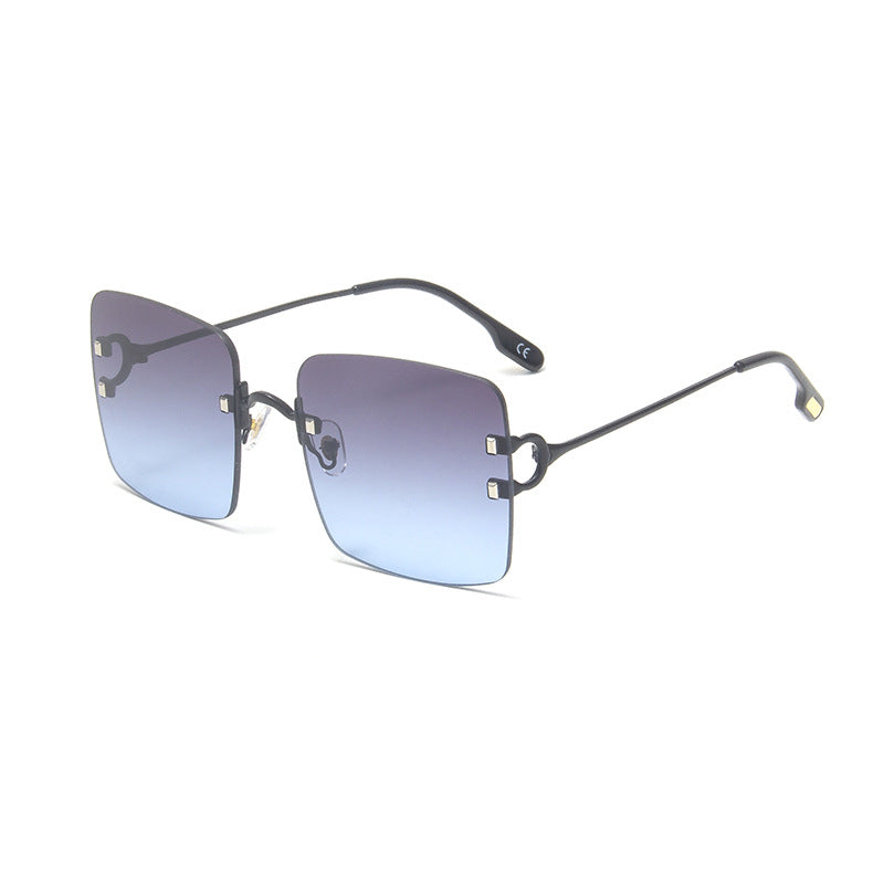 Stylish rimless sunglasses are rimless