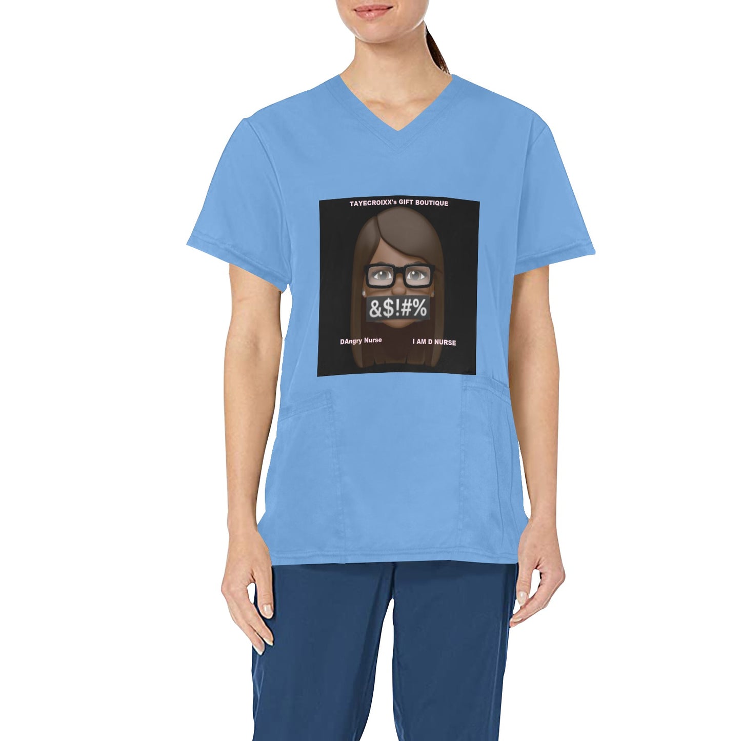 DAngry Nurse Scrub Top