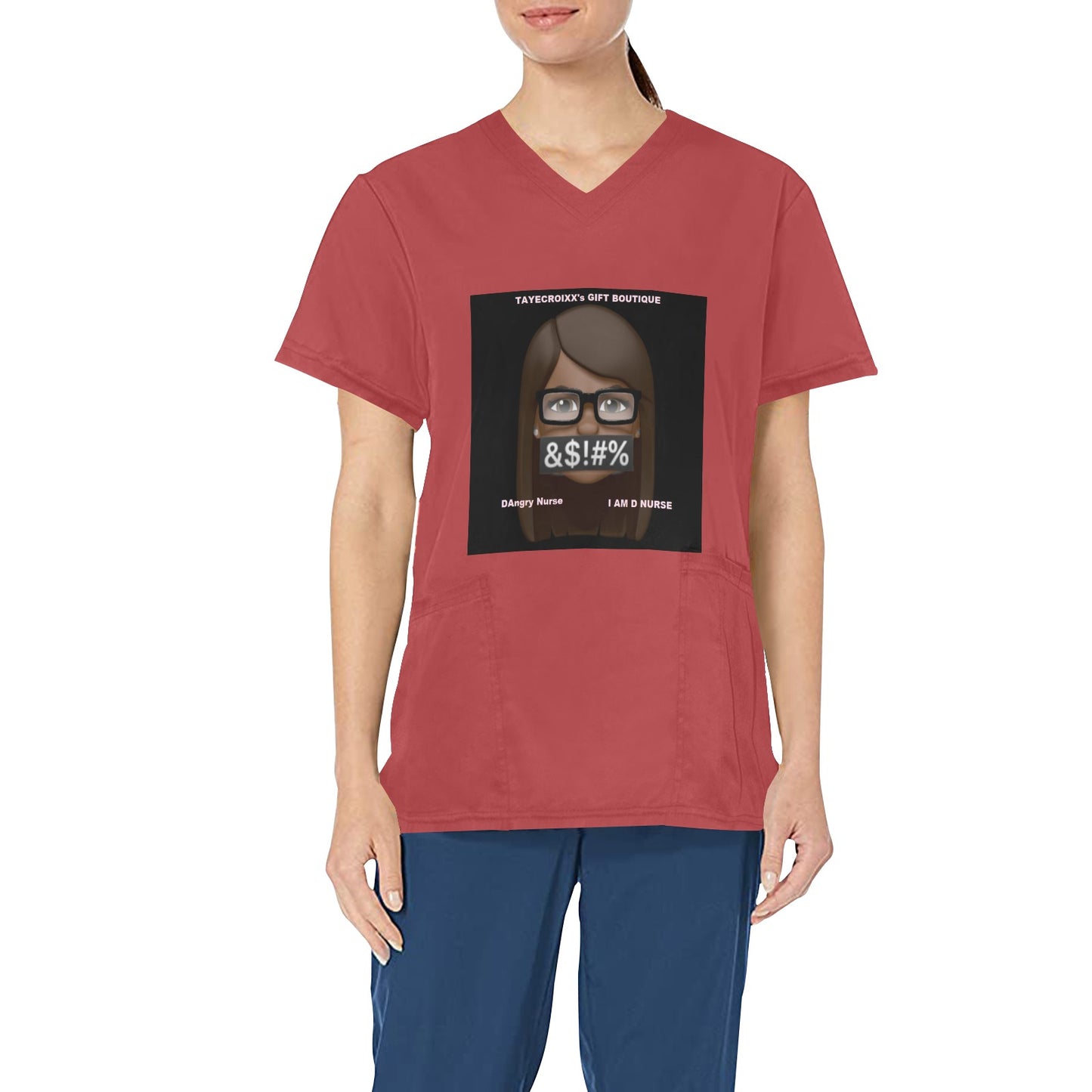 DAngry Nurse Scrub Top