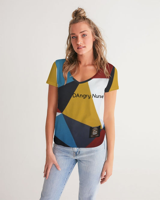 Angry Triangles Women's V-Neck Tee