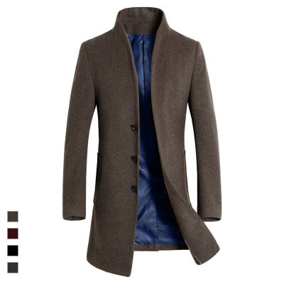 Men's woolen coat for fall and winter