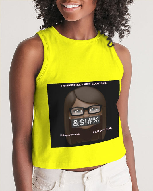 Angry Yellow Women's Cropped Tank