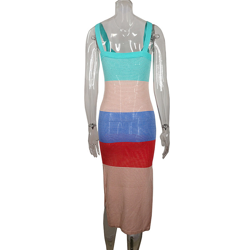 Suspender knitted dress