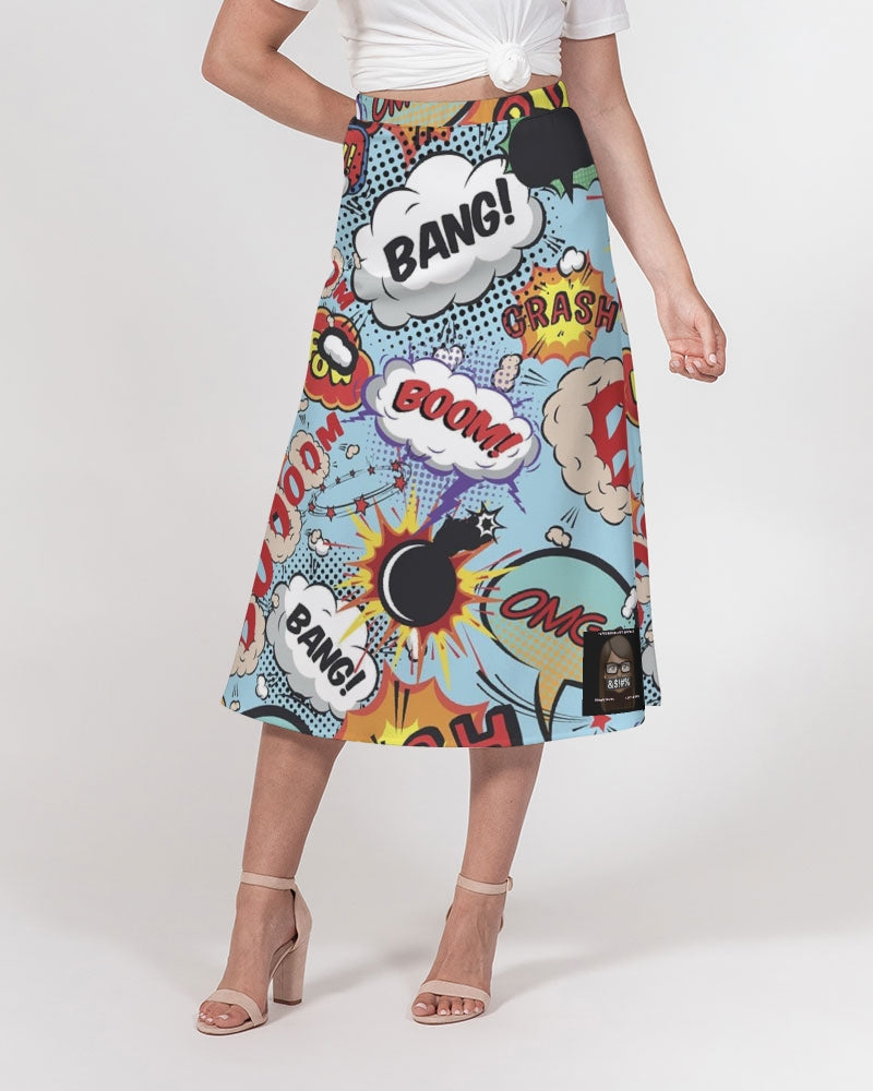 Angry sounds Women's A-Line Midi Skirt