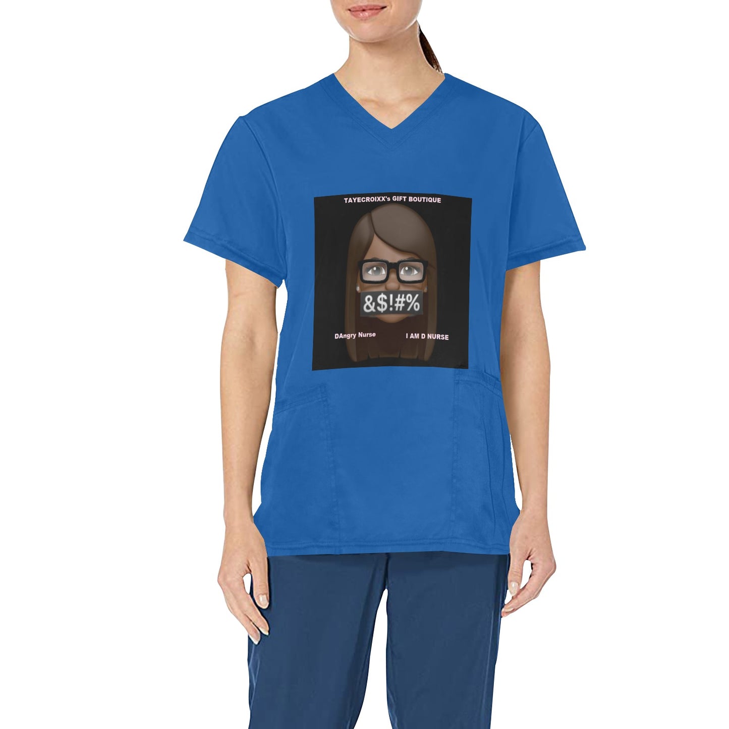 DAngry Nurse Scrub Top
