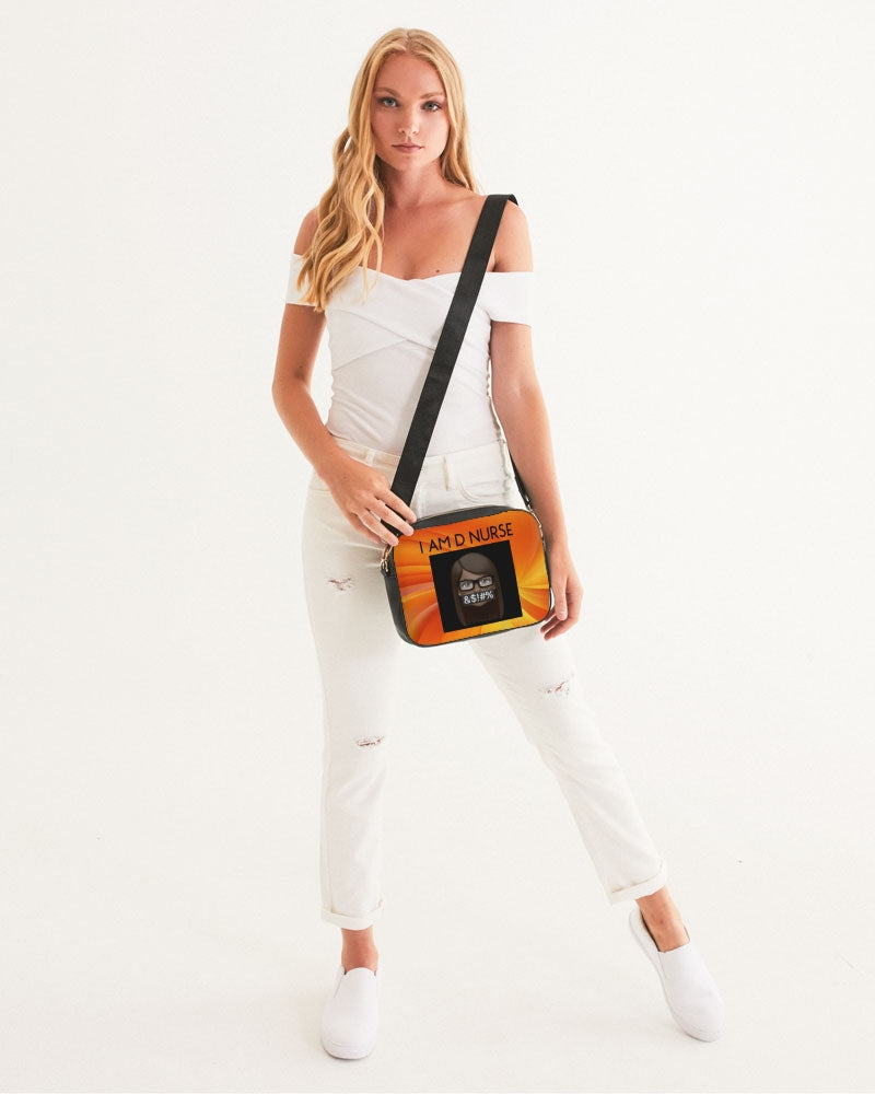 angry orange Crossbody Bag
