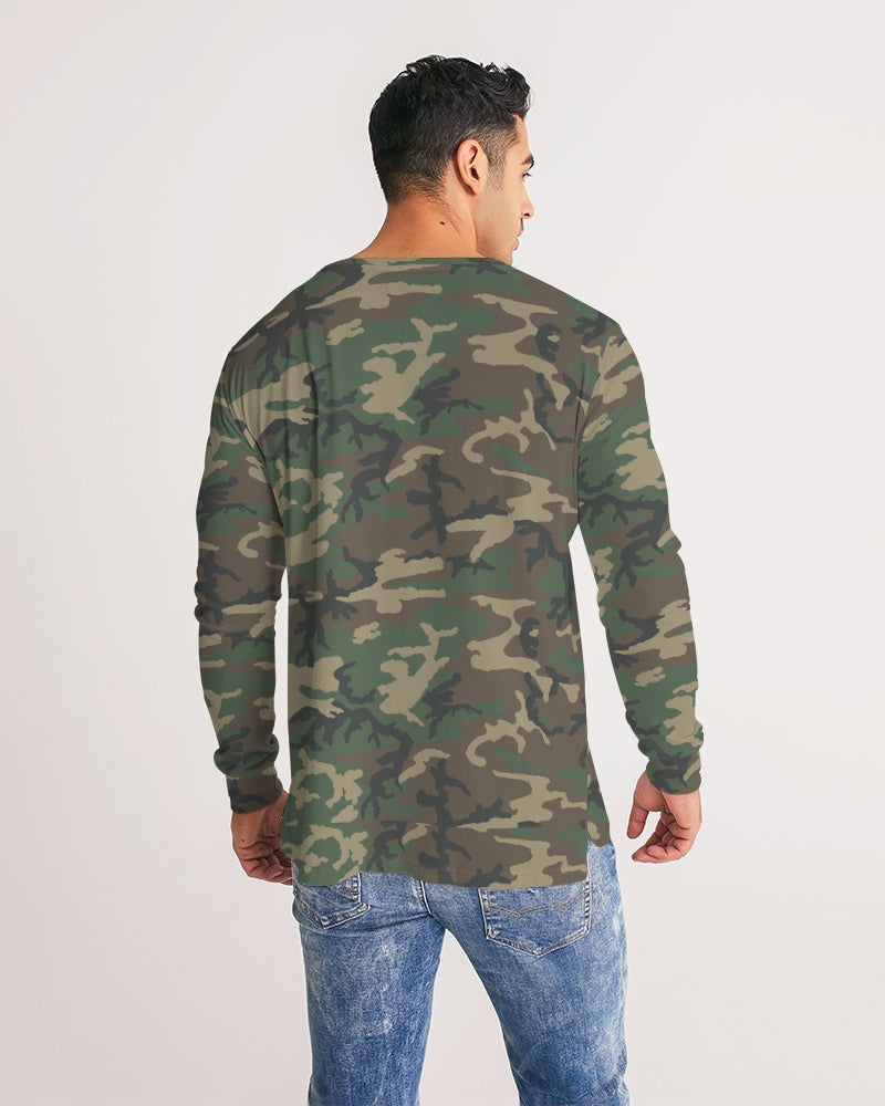 Brown-camo Men's Long Sleeve Tee