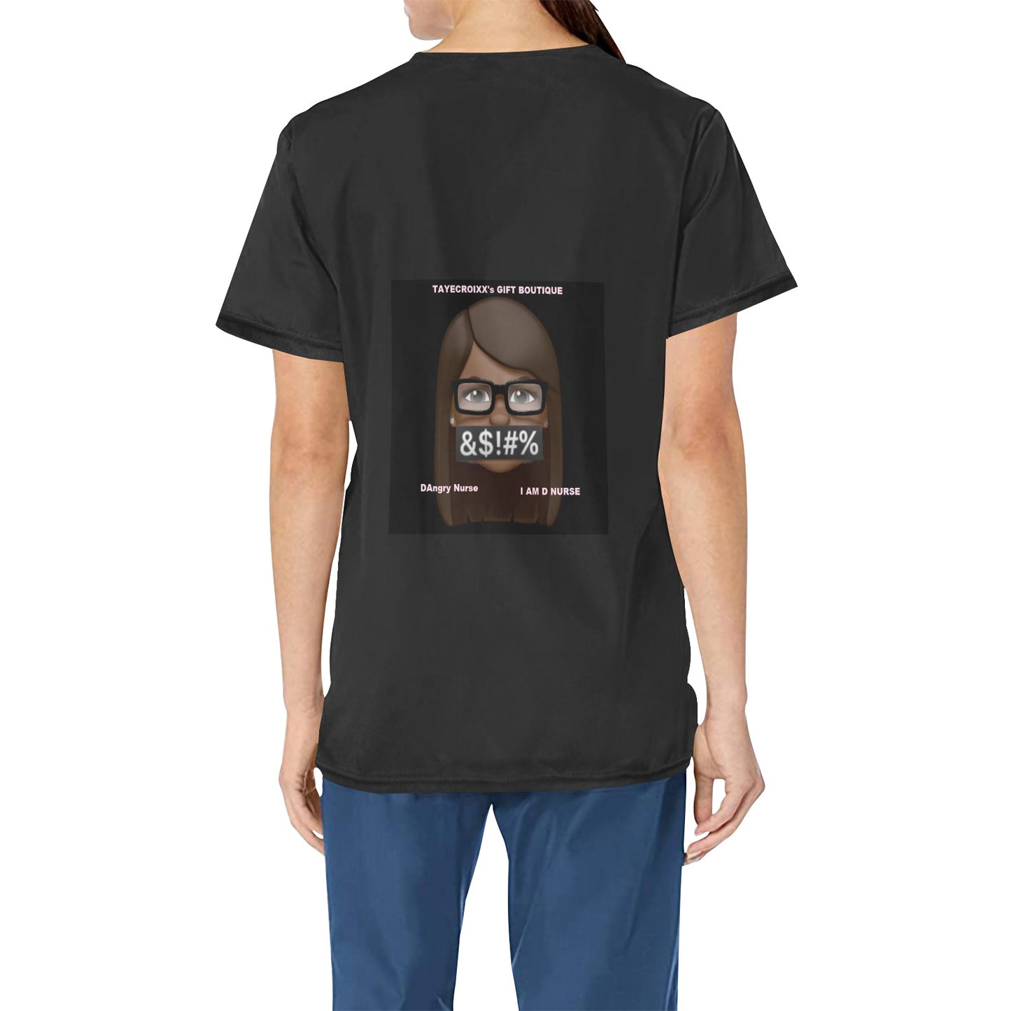 I AM D NURSE Scrub Top