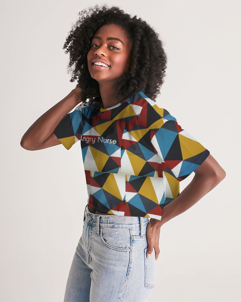 Angry Triangles Women's Lounge Cropped Tee