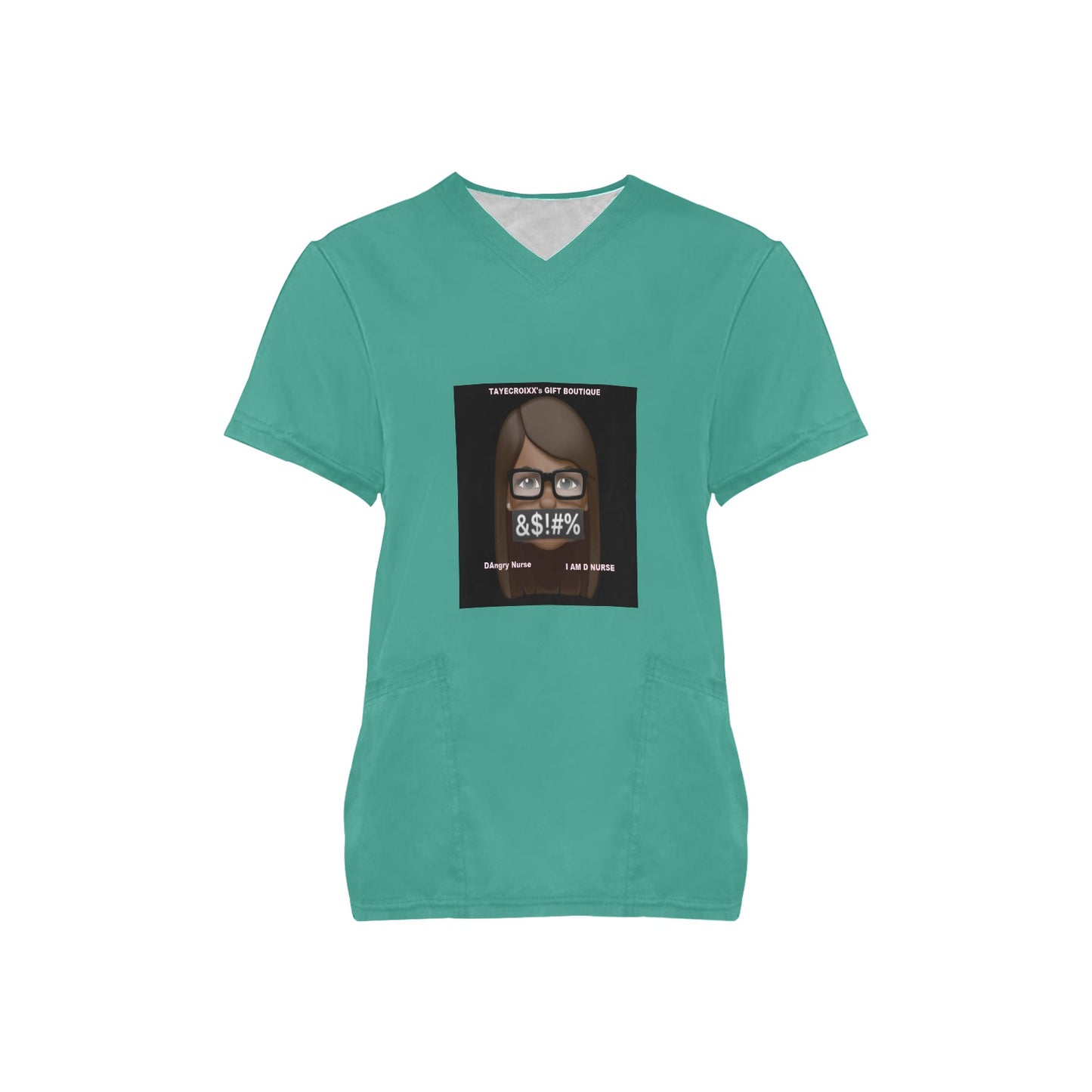 I A M D NURSE Scrub Top
