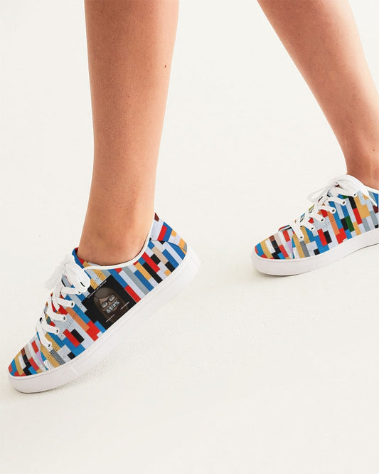 Angry Blocks Women's Faux-Leather Sneaker