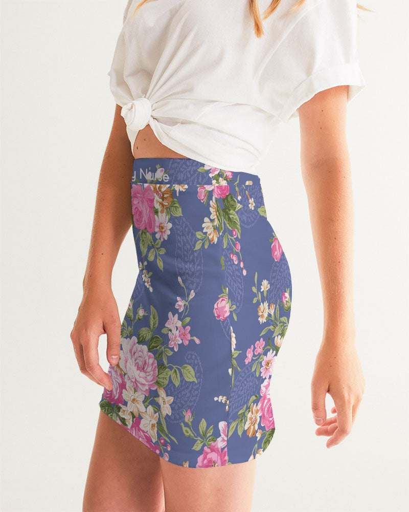 Angry pink flowers Women's Mini Skirt