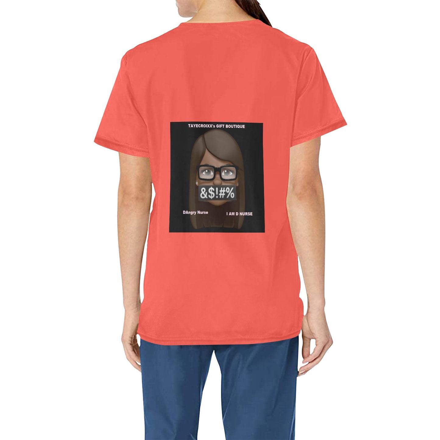 I AM D NURSE Scrub Top