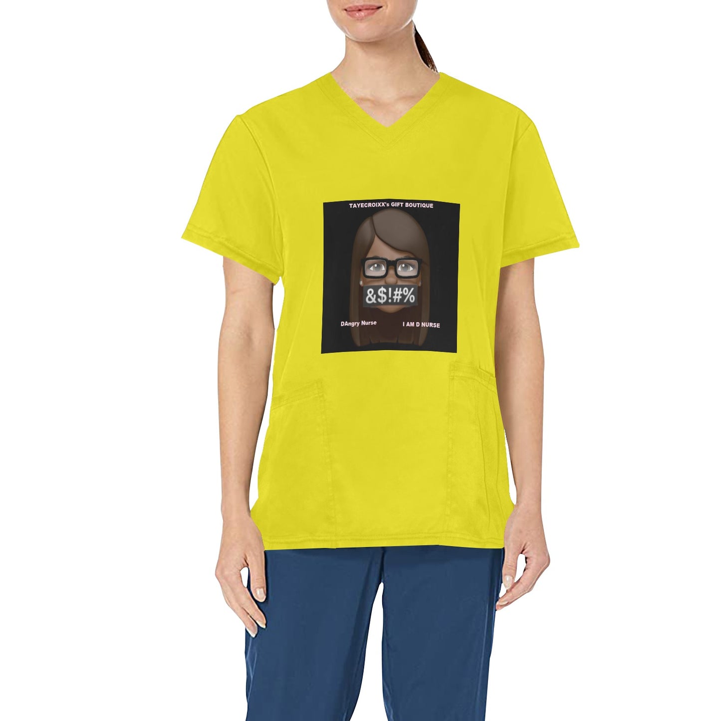 I AM D NURSE Scrub top