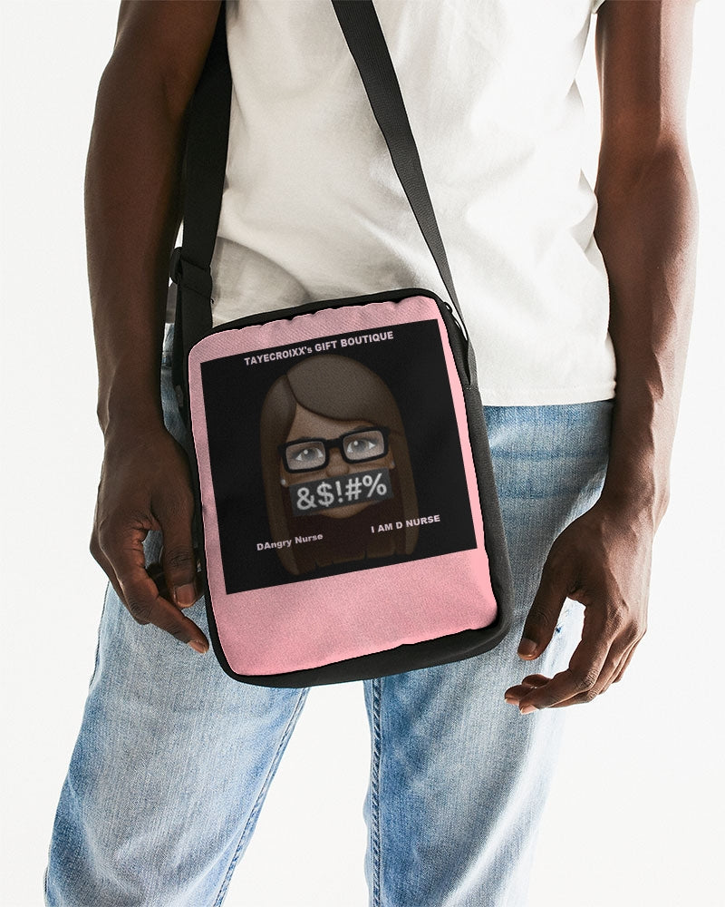 Angry Pink Messenger Pouch