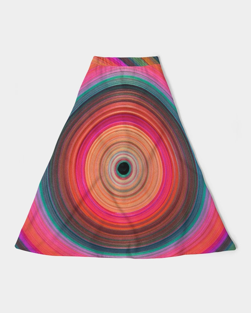 Angry eye Women's A-Line Midi Skirt