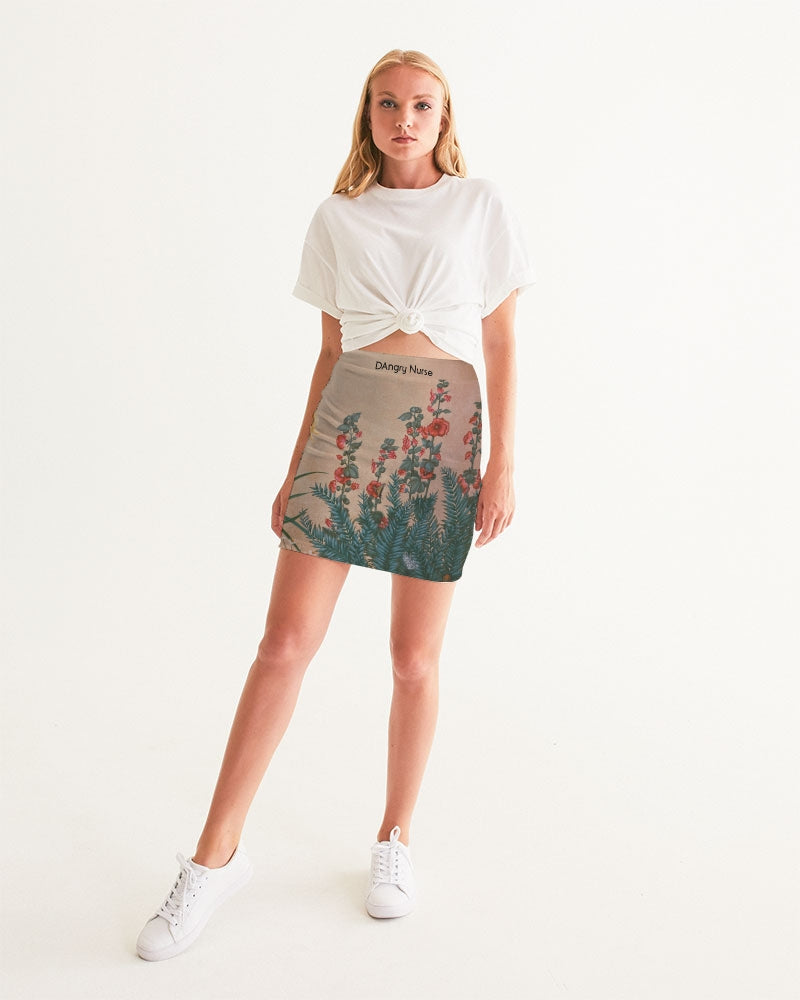 Angry Flowers Women's Mini Skirt
