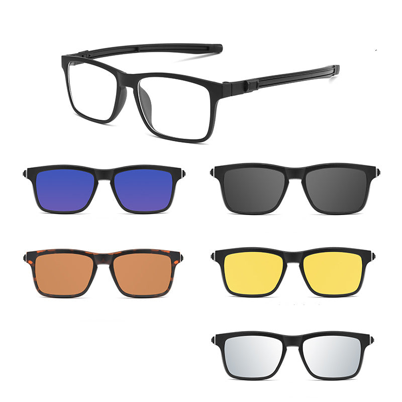 T2502R Polarized Gray Sunglasses TR Glasses Frame