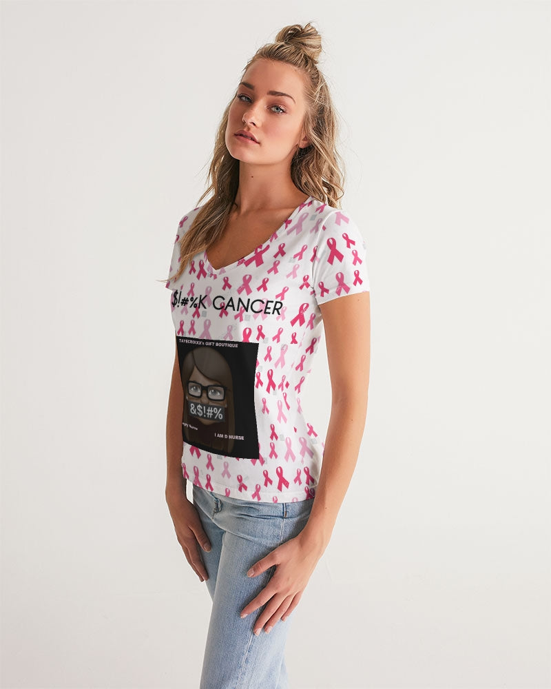 Special Edition F&$!#%K CANCER Women's V-Neck Tee
