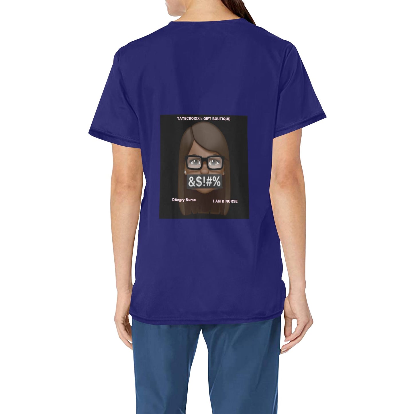 I AM D NURSE Scrub Top