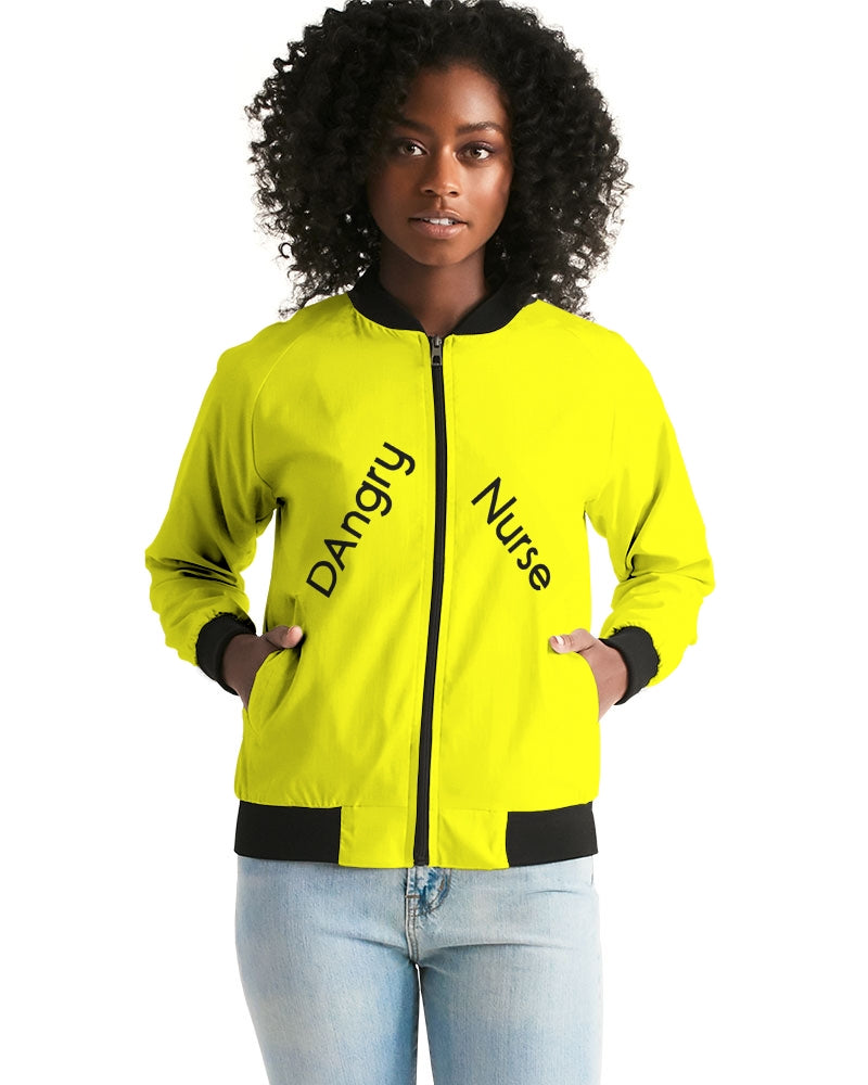 Angry Yellow Women's Bomber Jacket