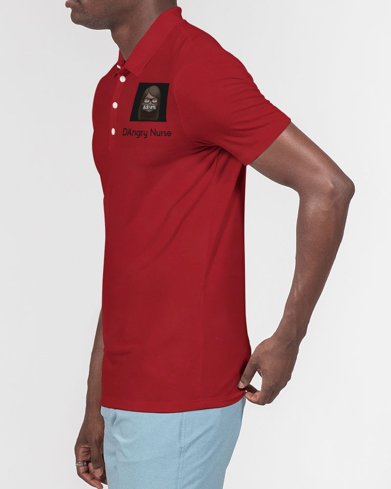 red Men's Slim Fit Short Sleeve Polo