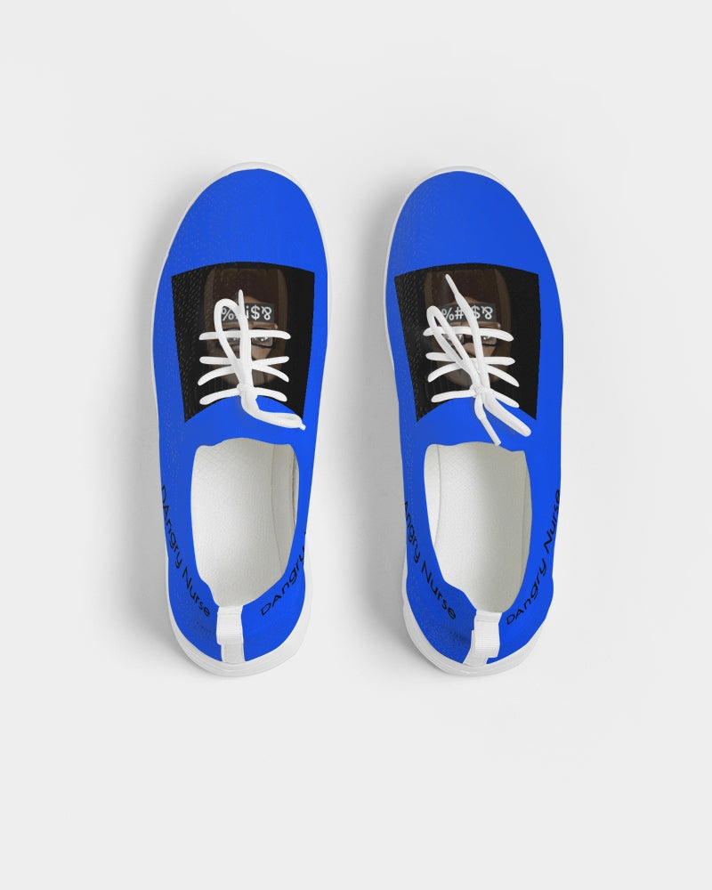 ANGRY BLUE Women's Lace Up Flyknit Shoe