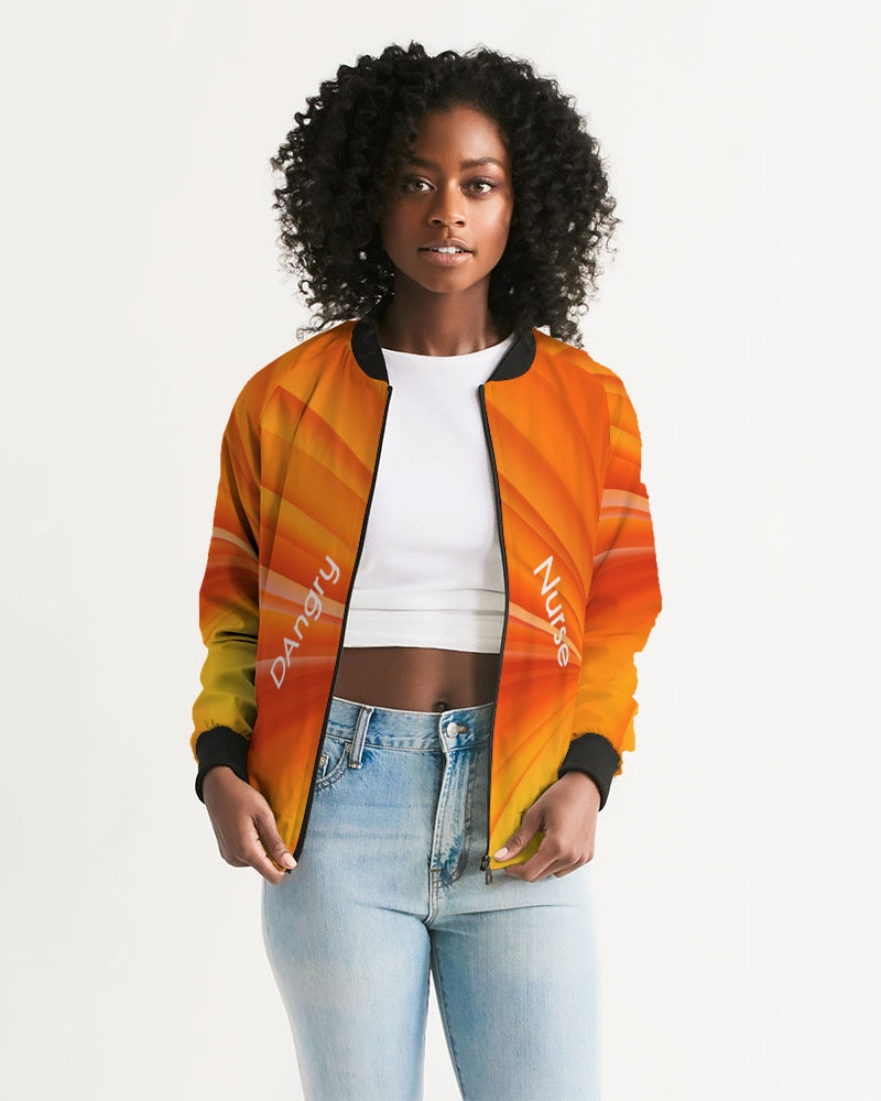 angry orange Women's Bomber Jacket